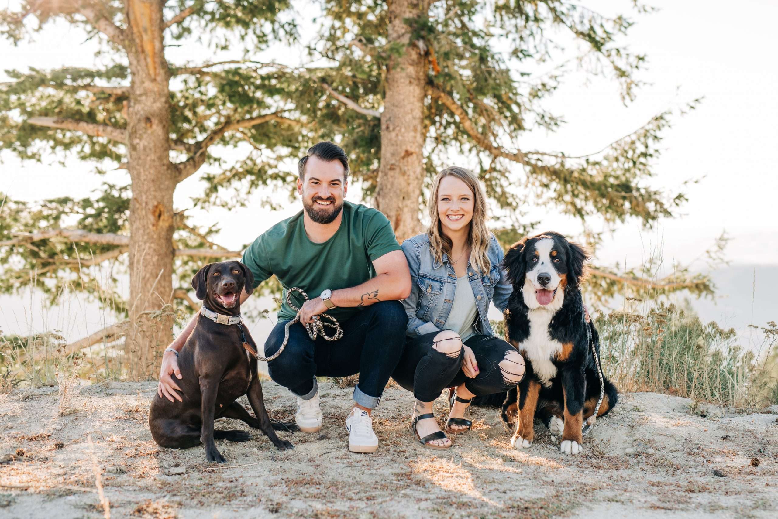 Golden Sunset Engagement at Bogus Basin