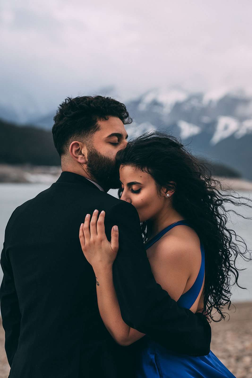 Rainstorm Engagement at Abraham Lake