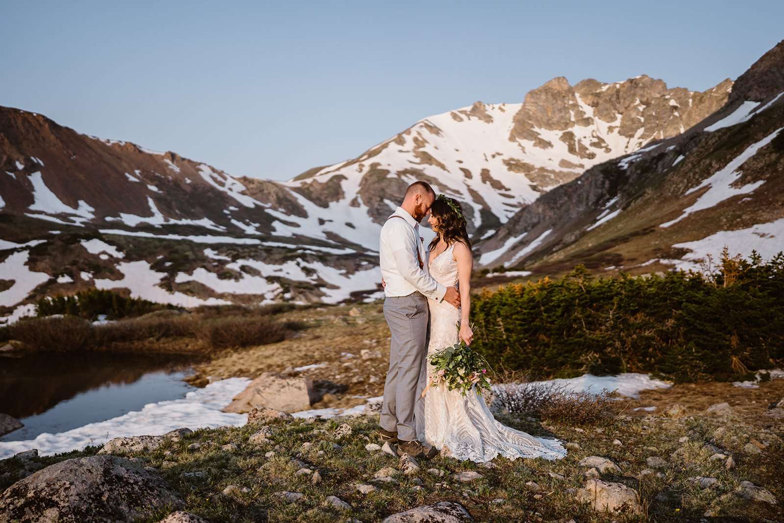 Alpenglow Elopement in Colorado Rockies