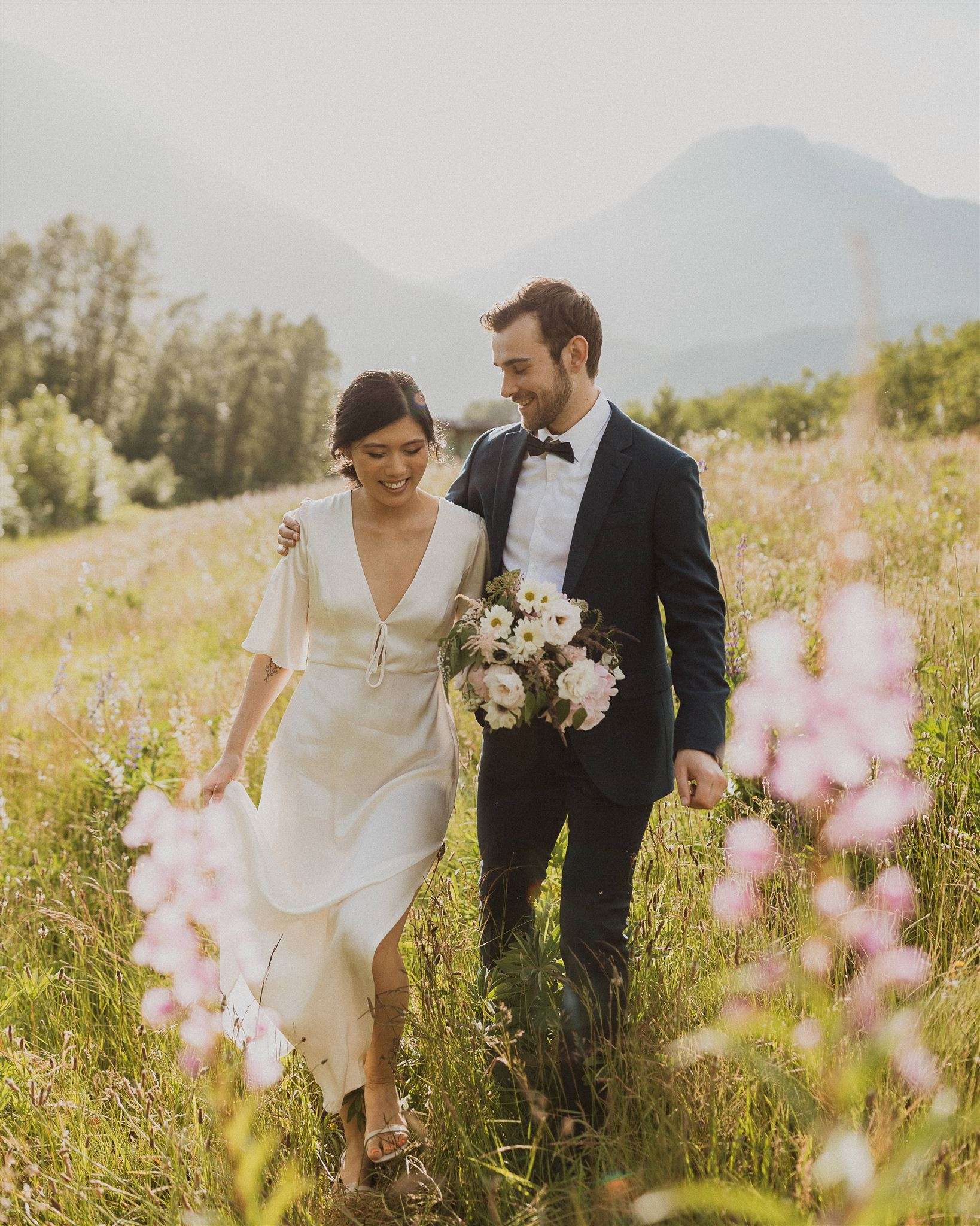 Flower Field Elopement Inspiration in Squamish