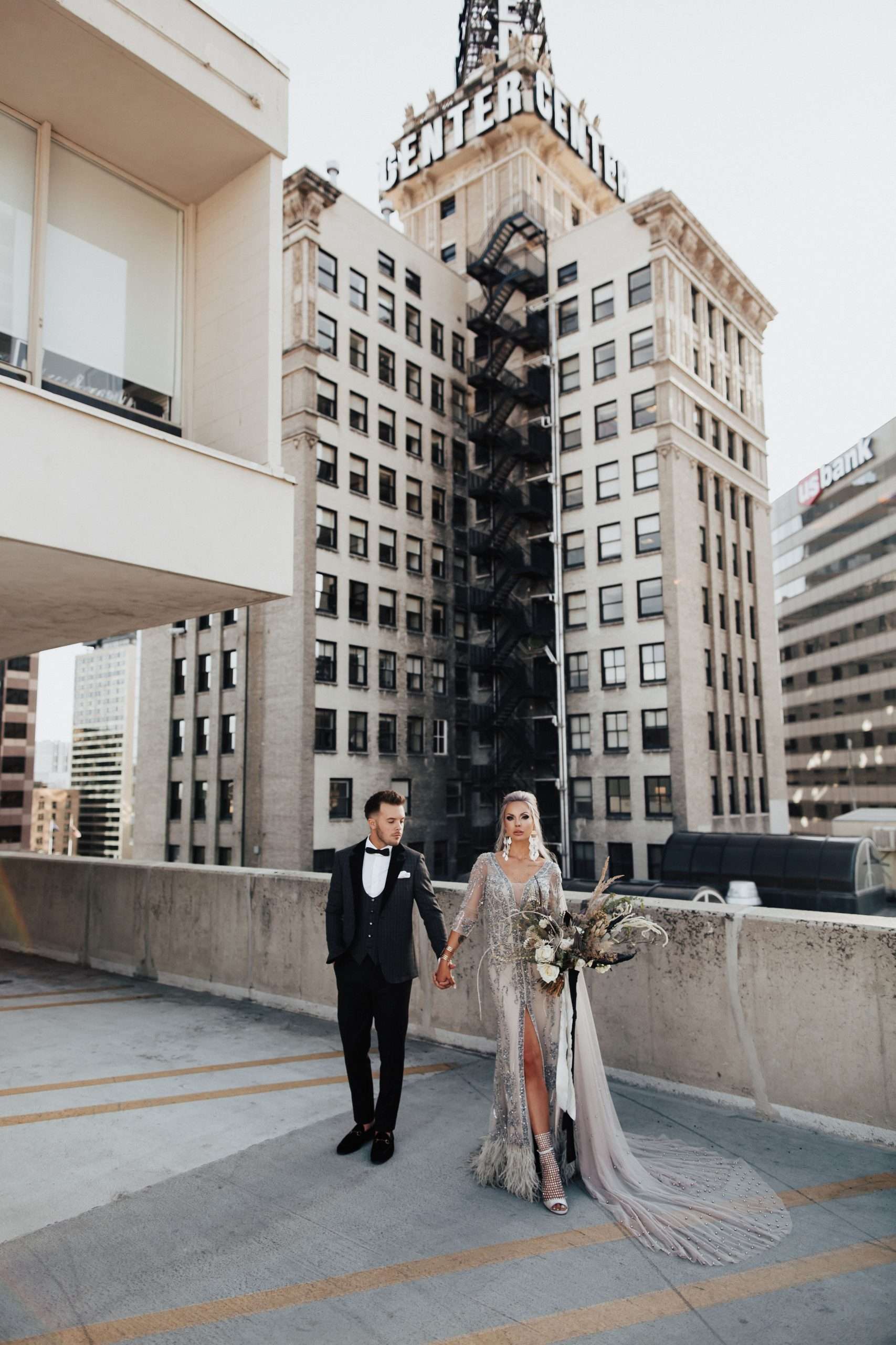 Iconic Rooftop Wedding in Downtown Salt Lake City