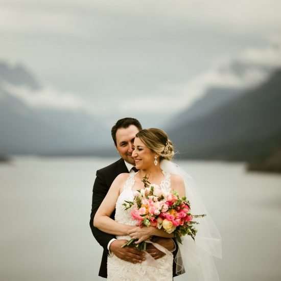 Rainstorm Elopement on Waterton Lake