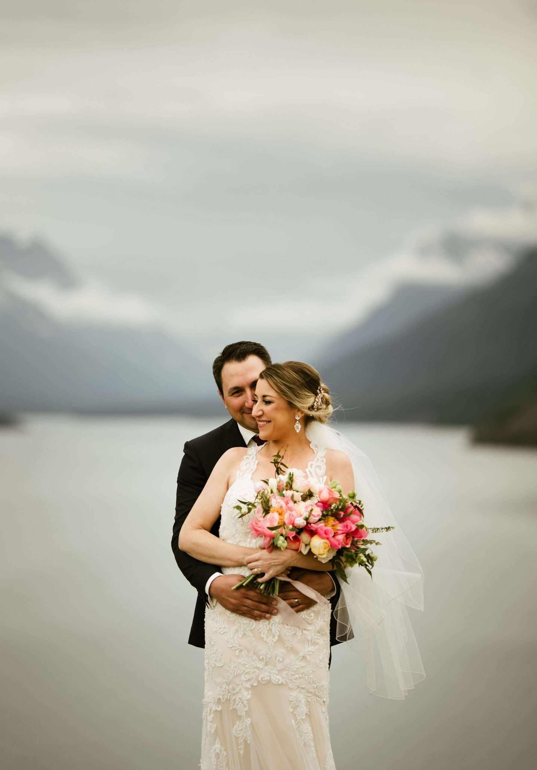Rainstorm Elopement on Waterton Lake