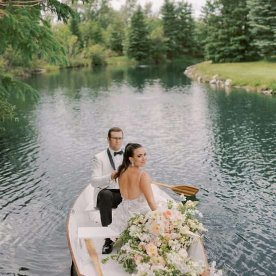 Waterfront and Romantic Row Boat Wedding Inspiration