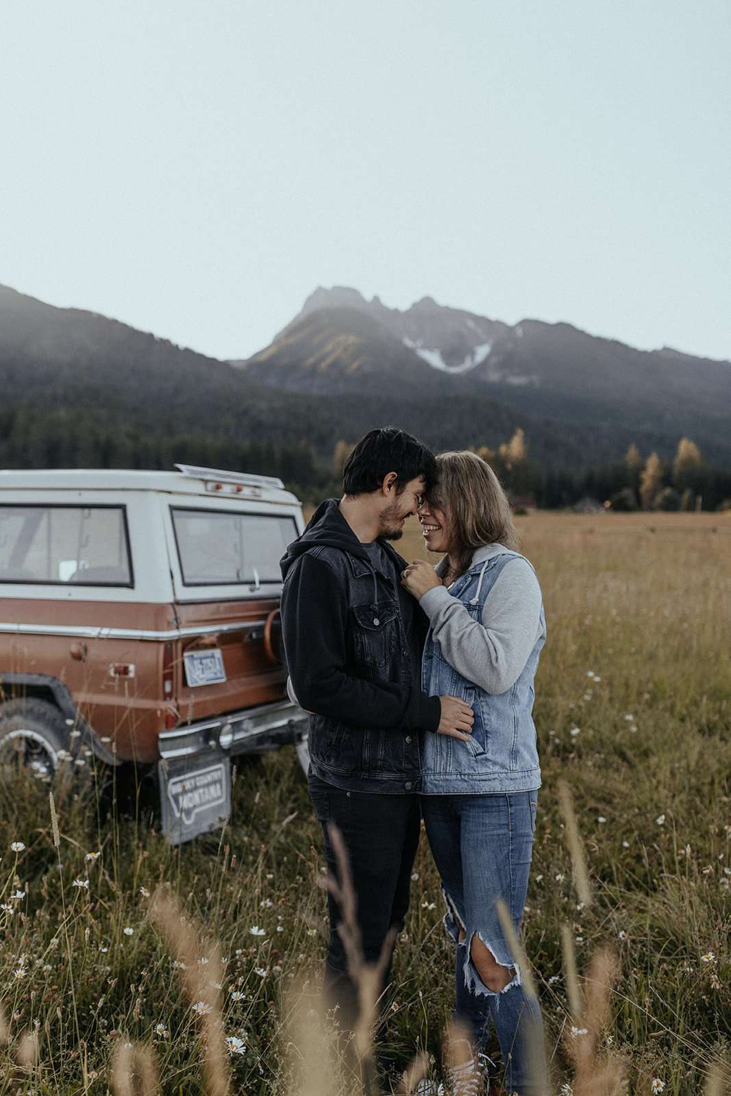 Intimate and Slow Montana Morning Engagement Session