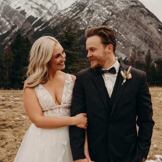 Snowy Mount Norquay Ski Resort Wedding