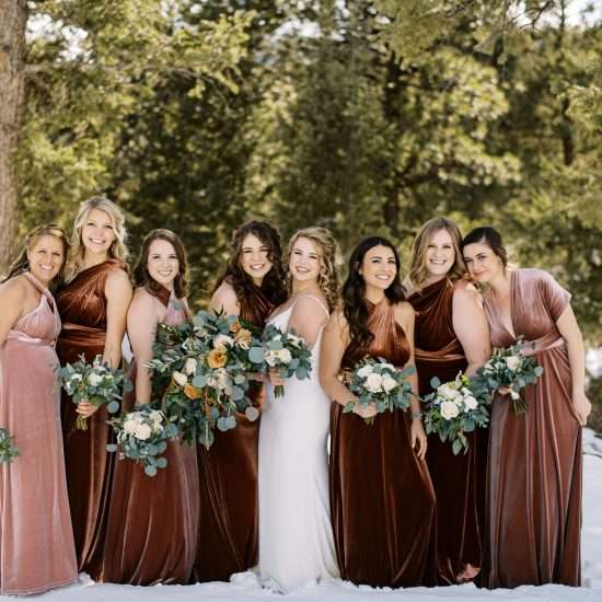 Timeless and Trendy Snowy Woodlands Wedding