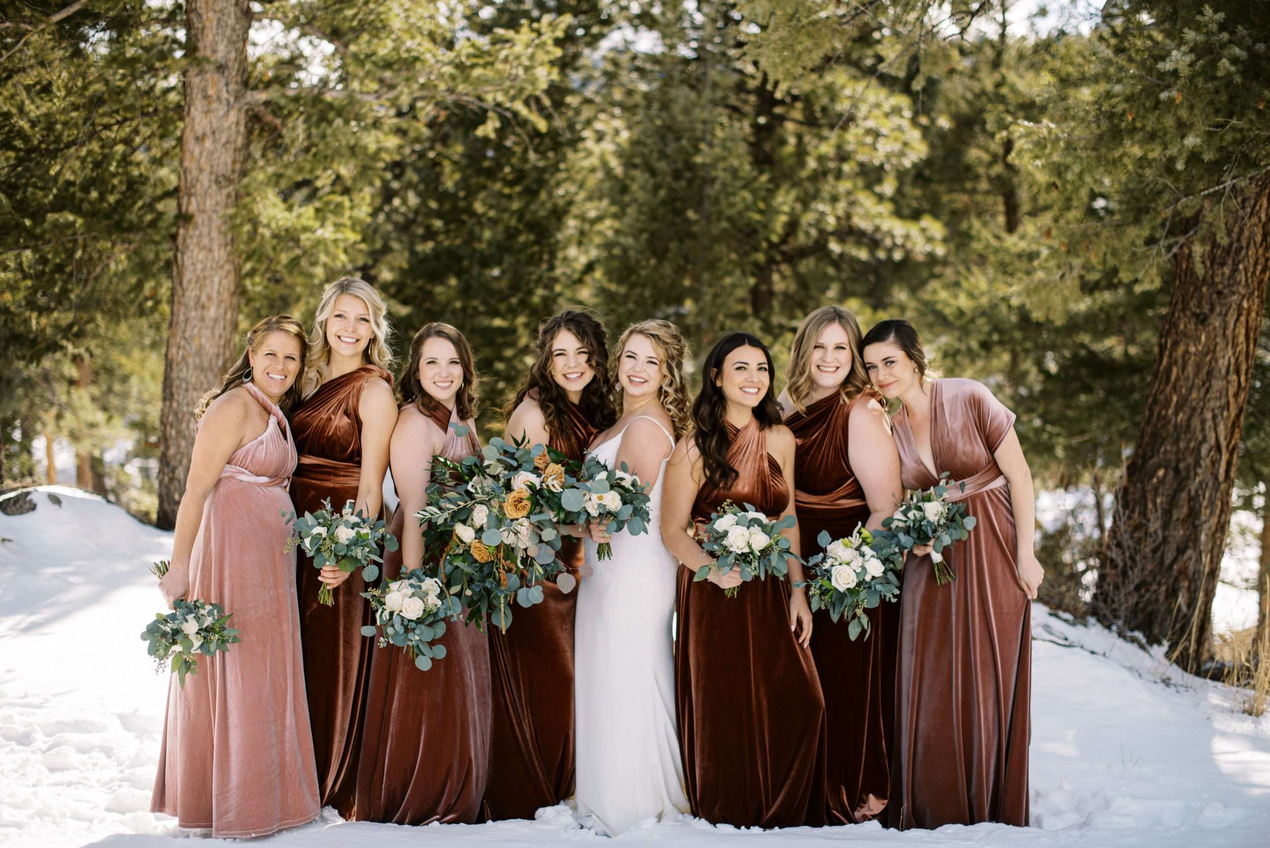 Timeless and Trendy Snowy Woodlands Wedding
