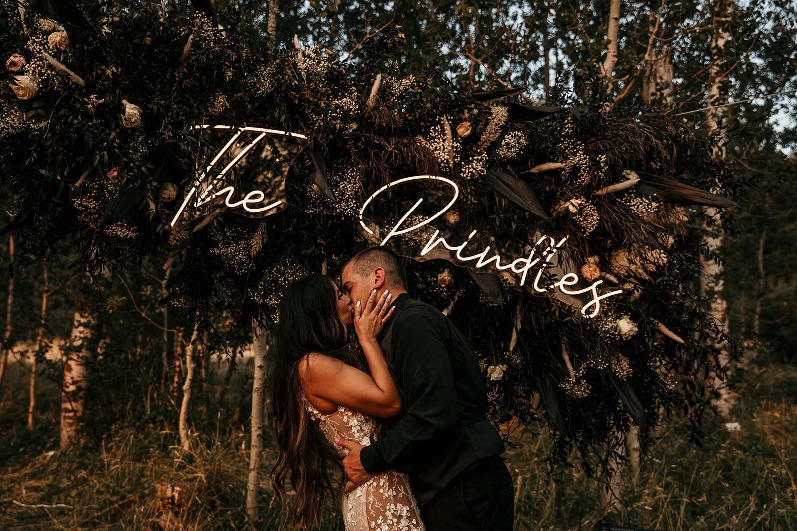 Moody and Dramatic Black Wedding