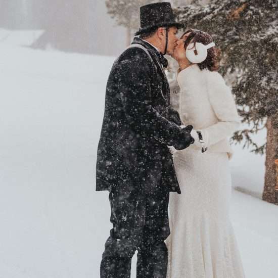 A Winter Wonderland Elopement on Skis