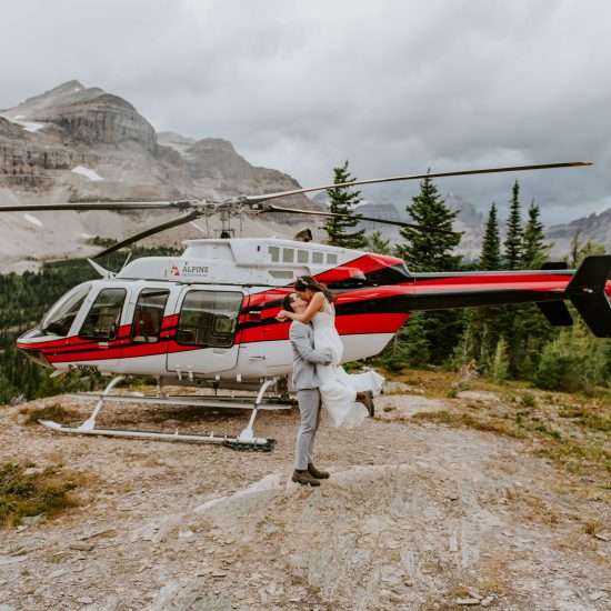 Scenic + Serene Helicopter Elopement