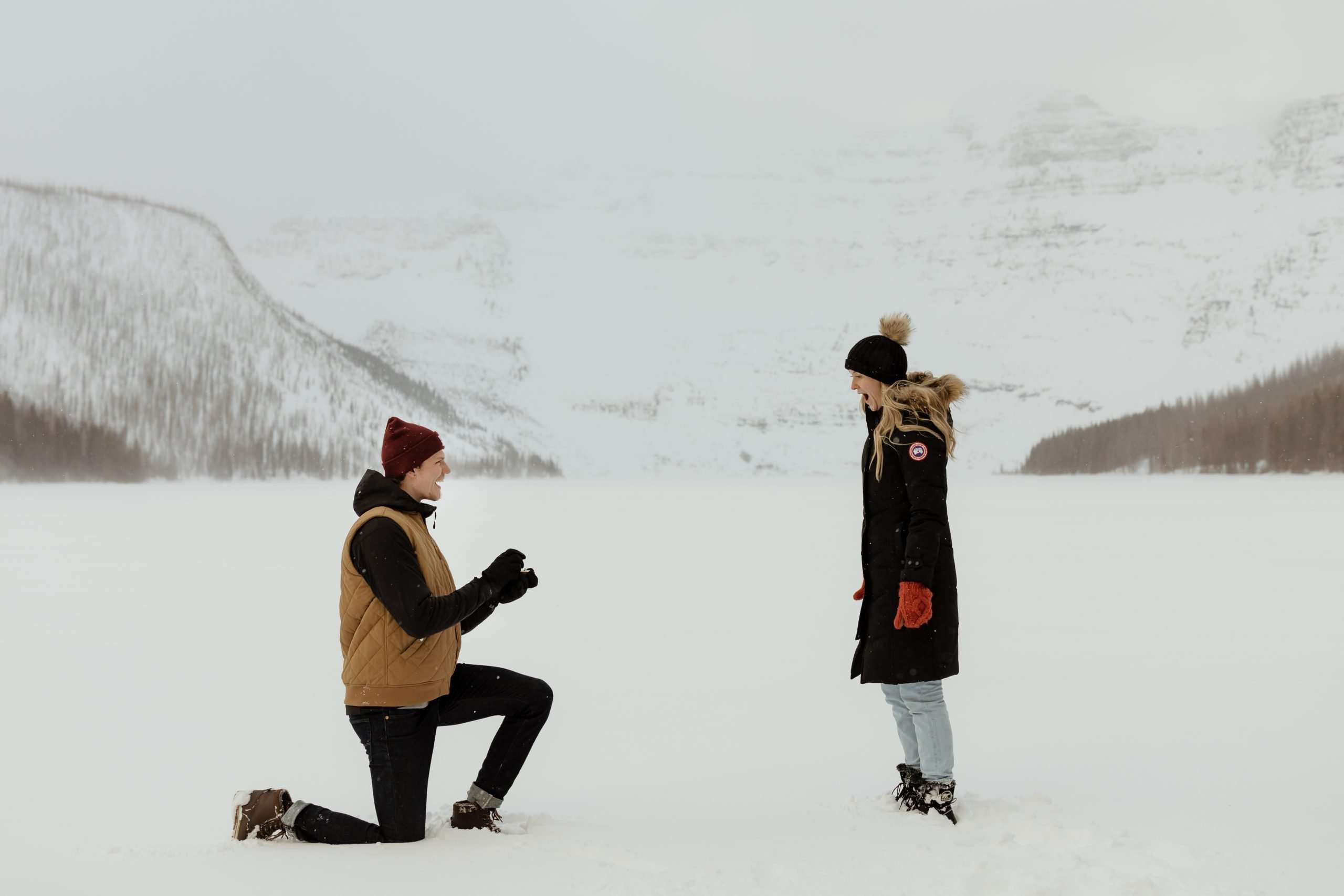 engagement photo dress winter Winter Engagement Session Mount Falcon
