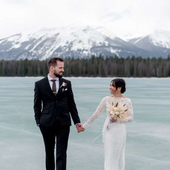 Intimate and Icy Jasper National Park Elopement