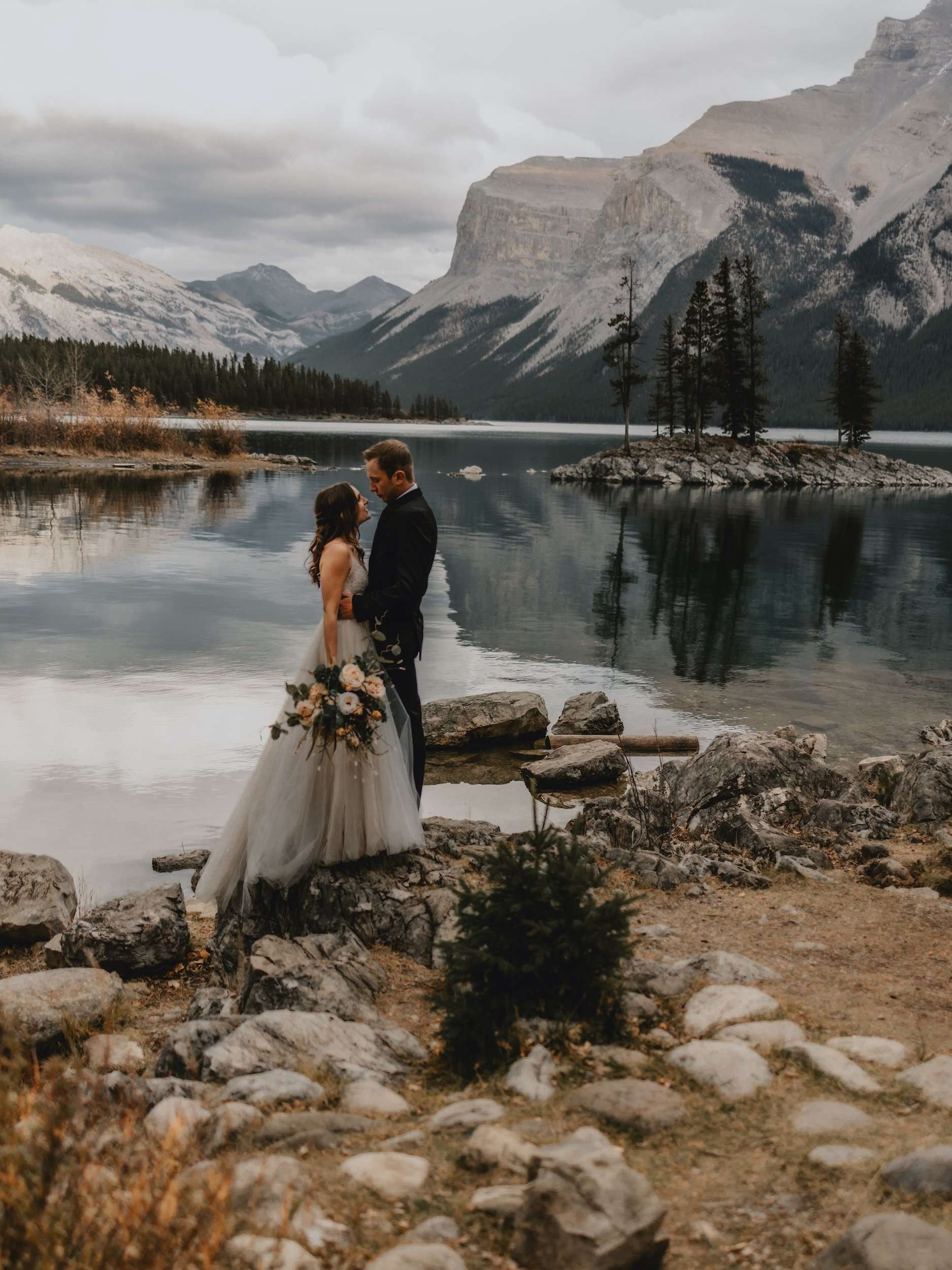 Moody and Intimate Banff Elopement