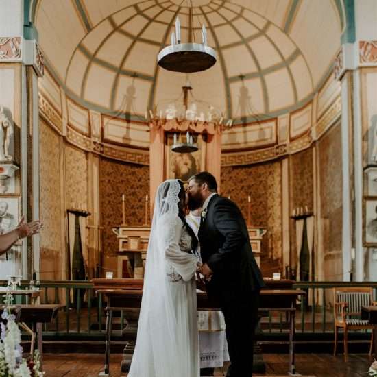 Vintage Charming Cataldo Church Idaho Wedding