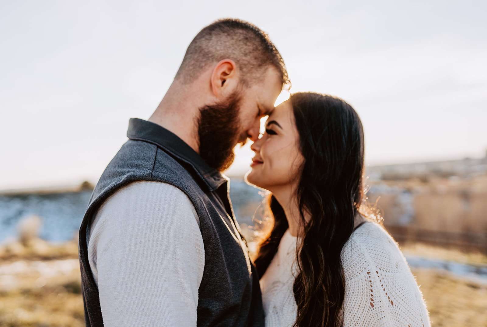 Golden Boise Foothills Engagement
