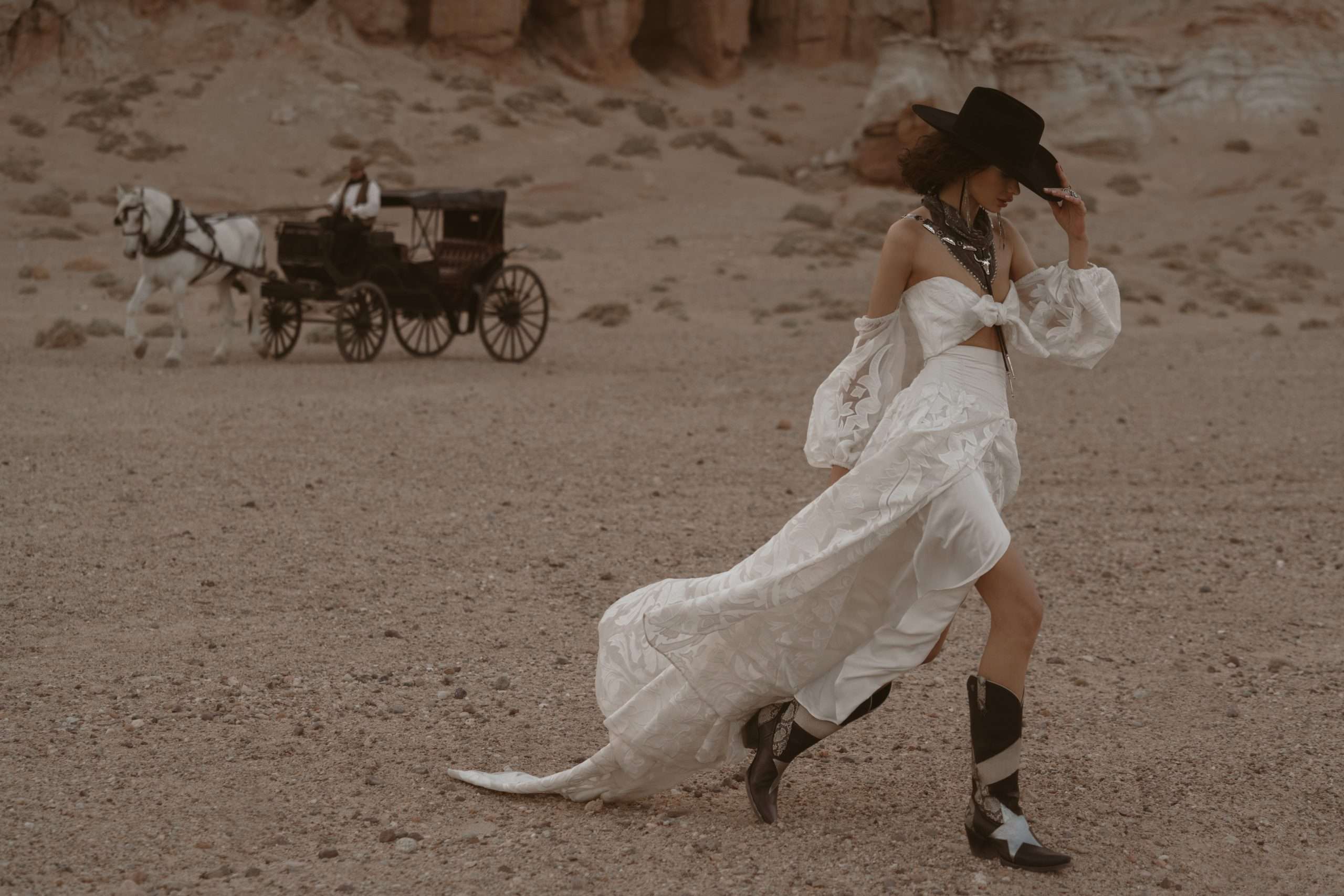 short wedding dress cowboy boots Bride Dress with Cowboy Boots