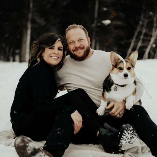 Darling Couples Session with their Corgi