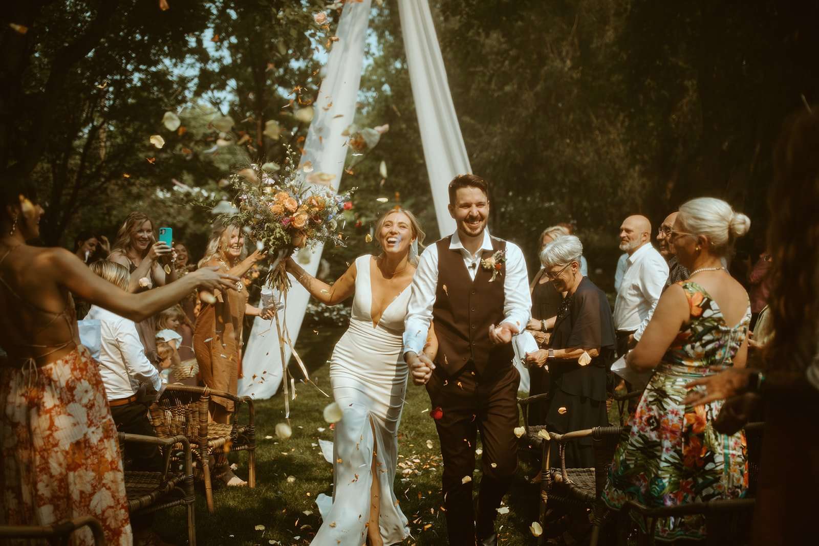 Retro and Relaxed Garden Wedding