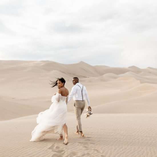 Whimsical Windblown Great Sand Dunes Elopement