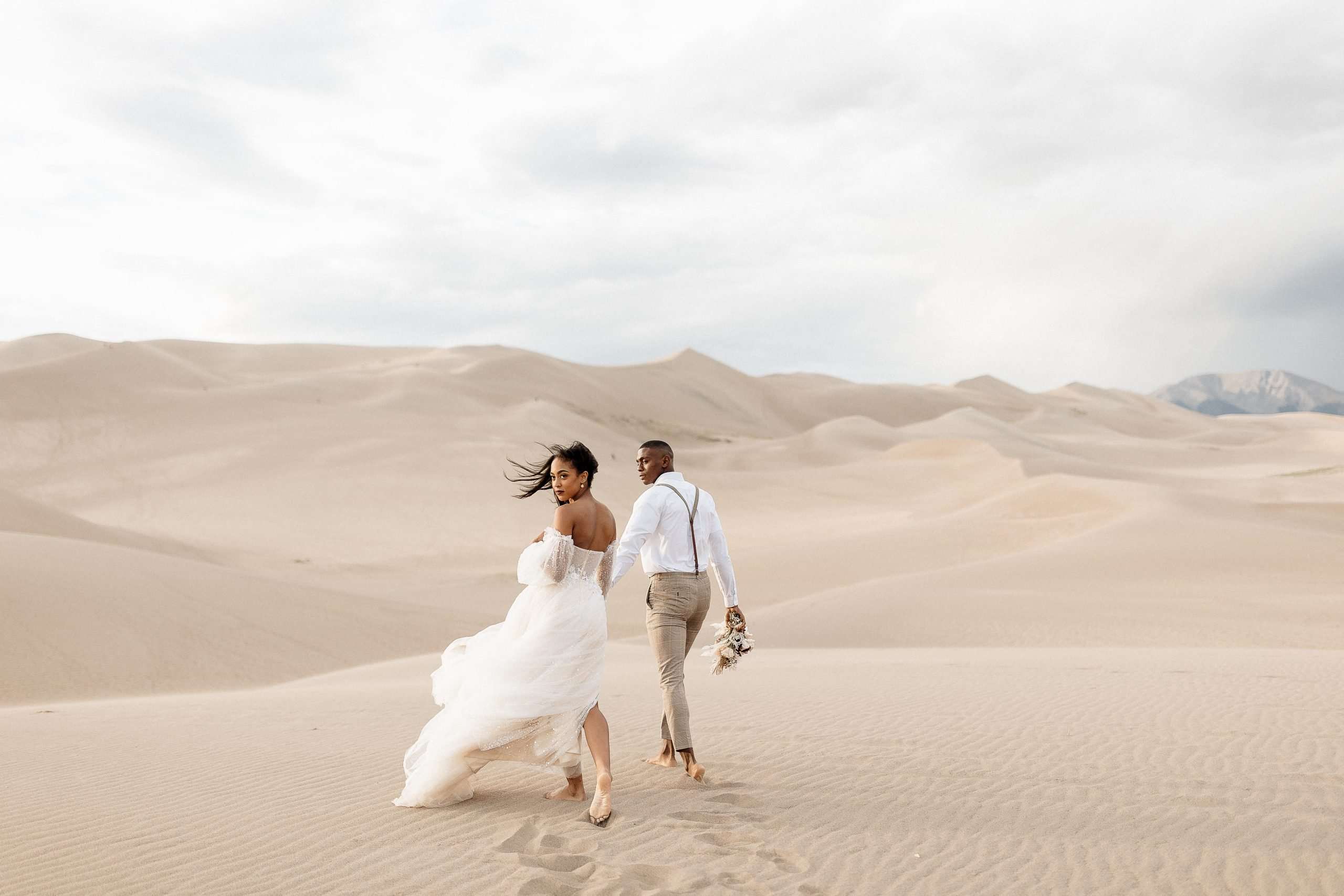 Whimsical Windblown Great Sand Dunes Elopement