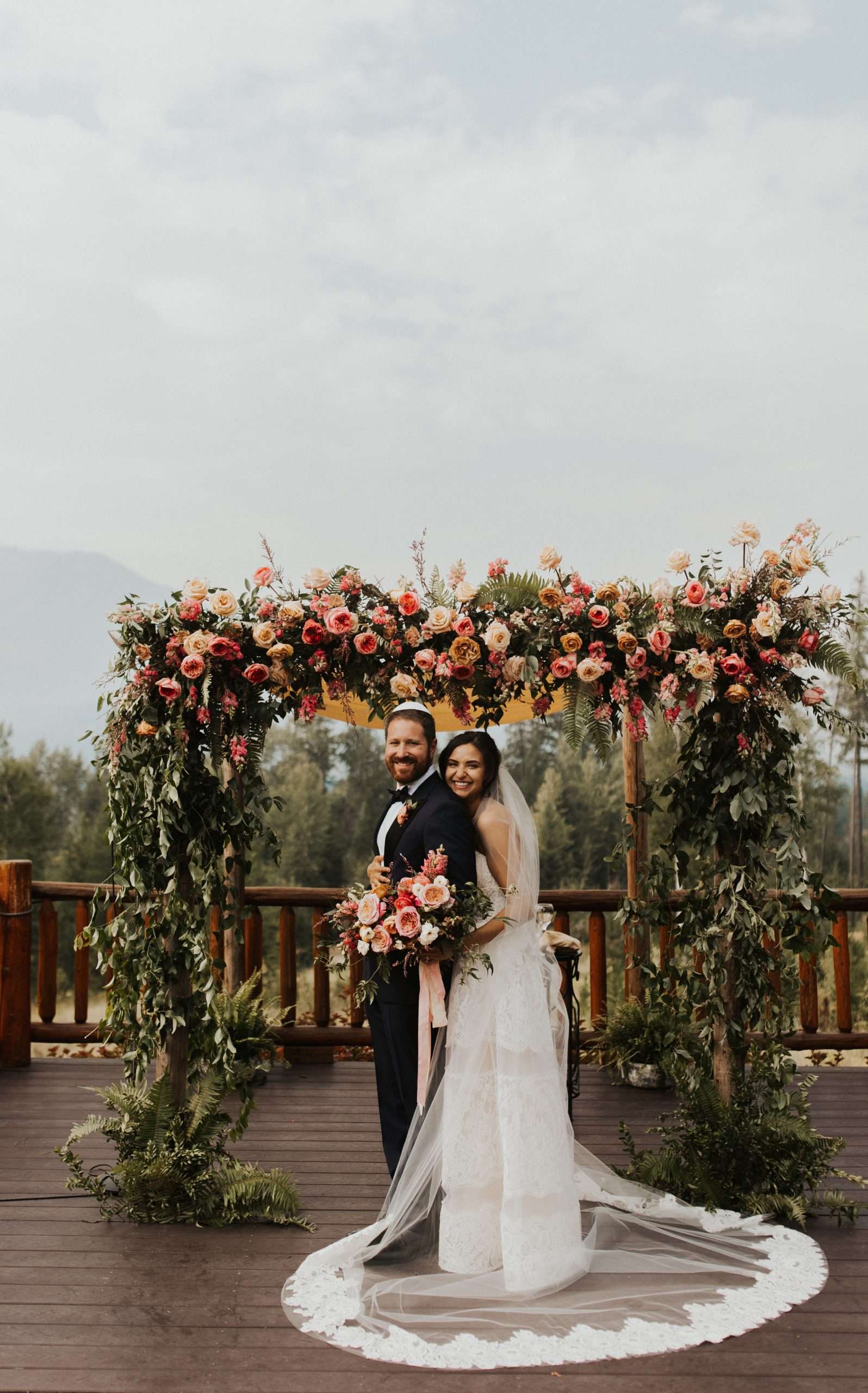 Shades of Pink Glacier Wedding