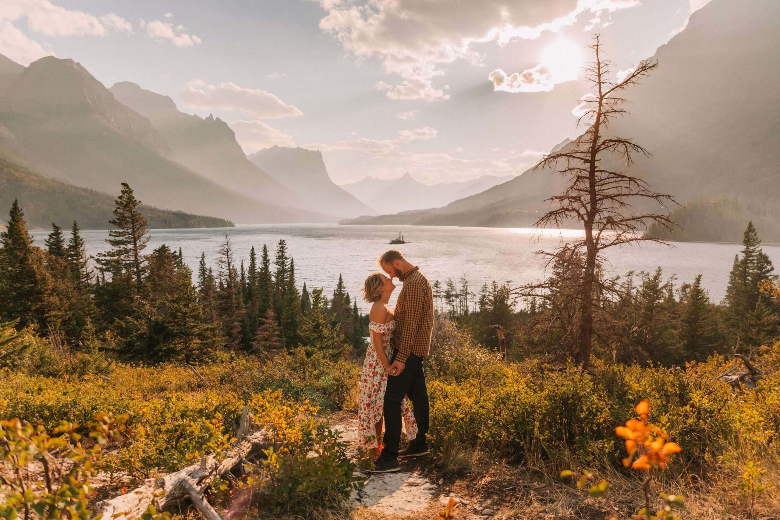 Sweet Summertime Honeymoon Session in Glacier National Park