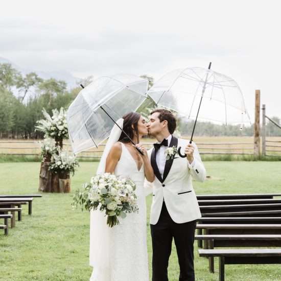 Rustic Rainy Day Wedding in Wyoming