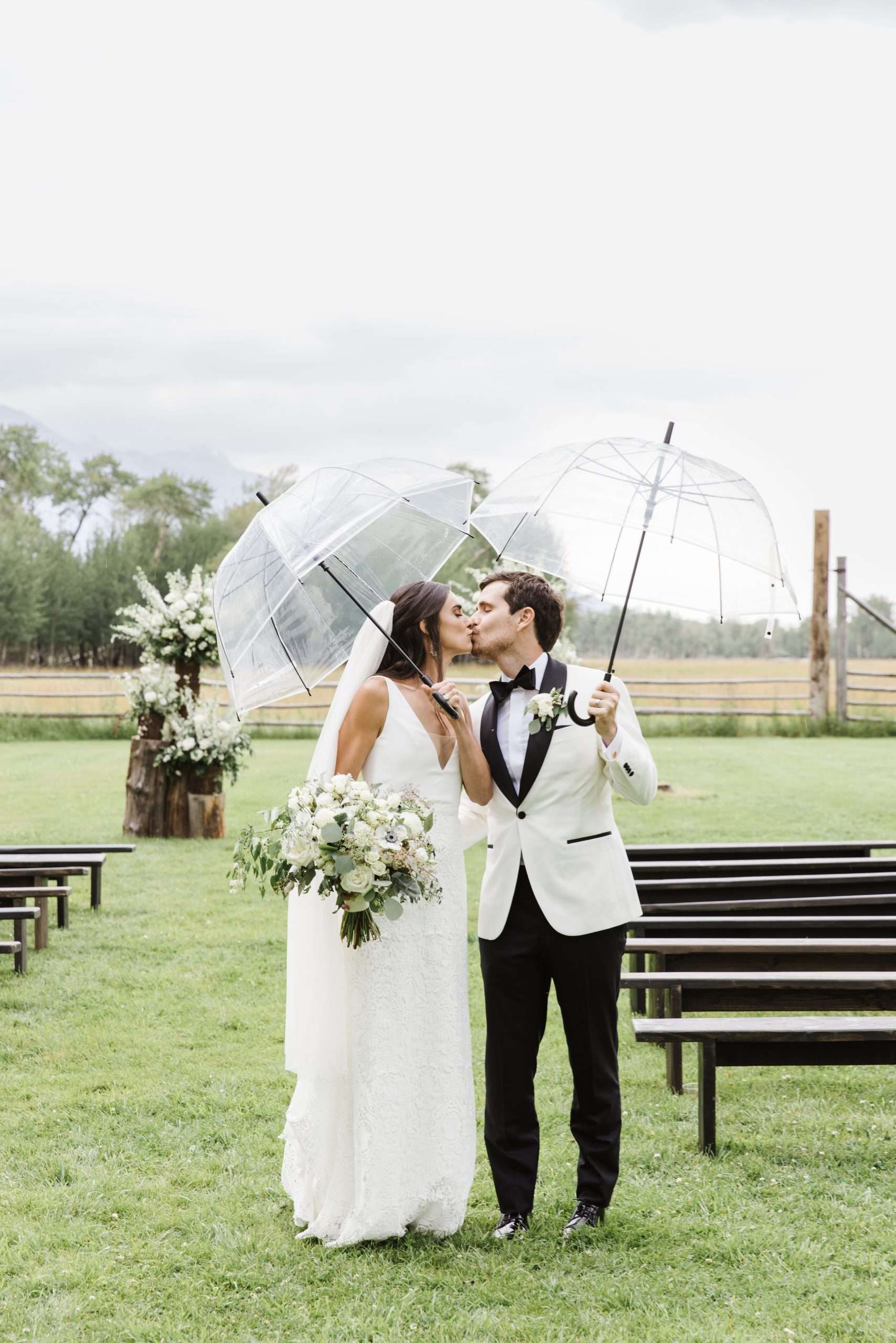 Rustic Rainy Day Wedding in Wyoming