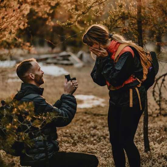 Surprise Hiking Proposal in Alberta