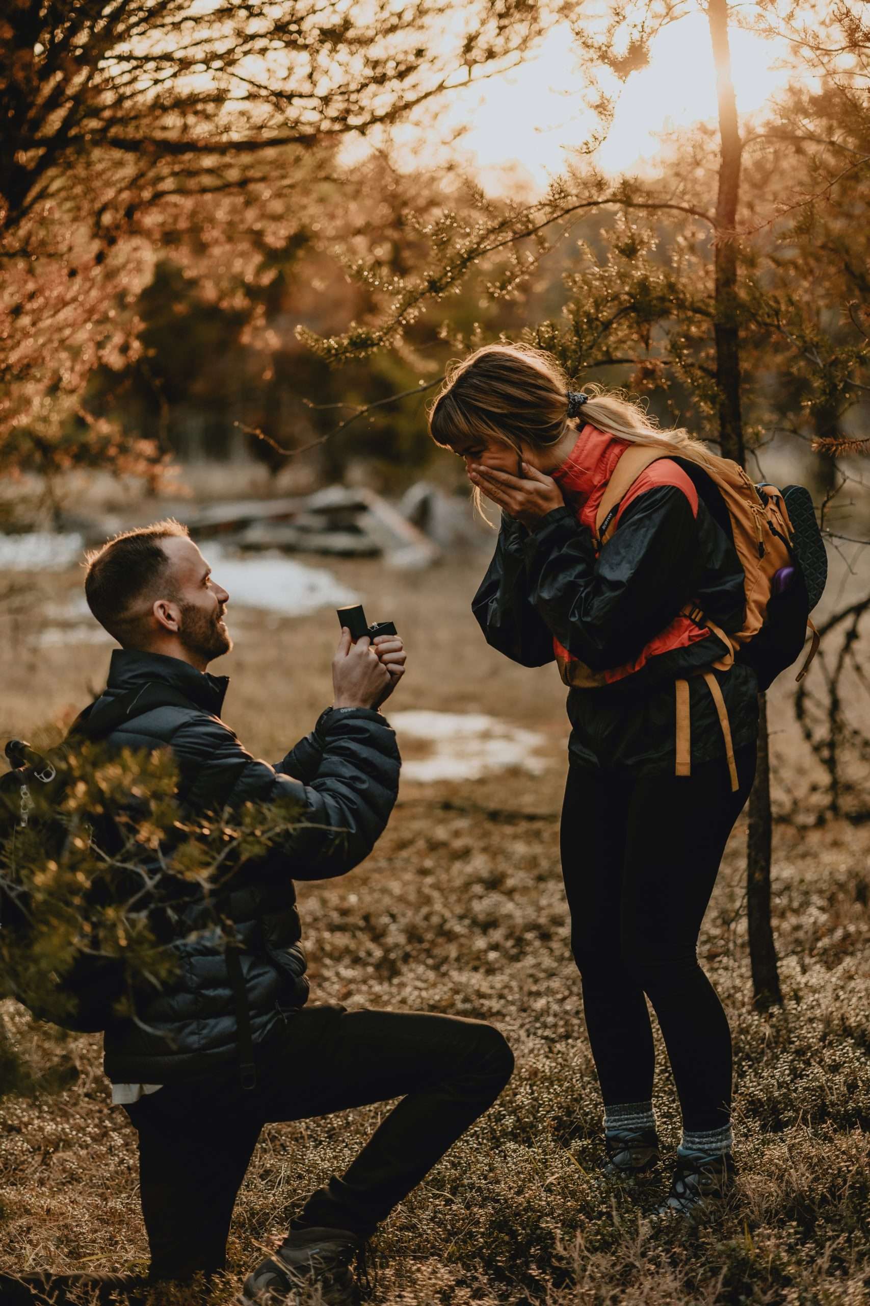 Surprise Hiking Proposal in Alberta