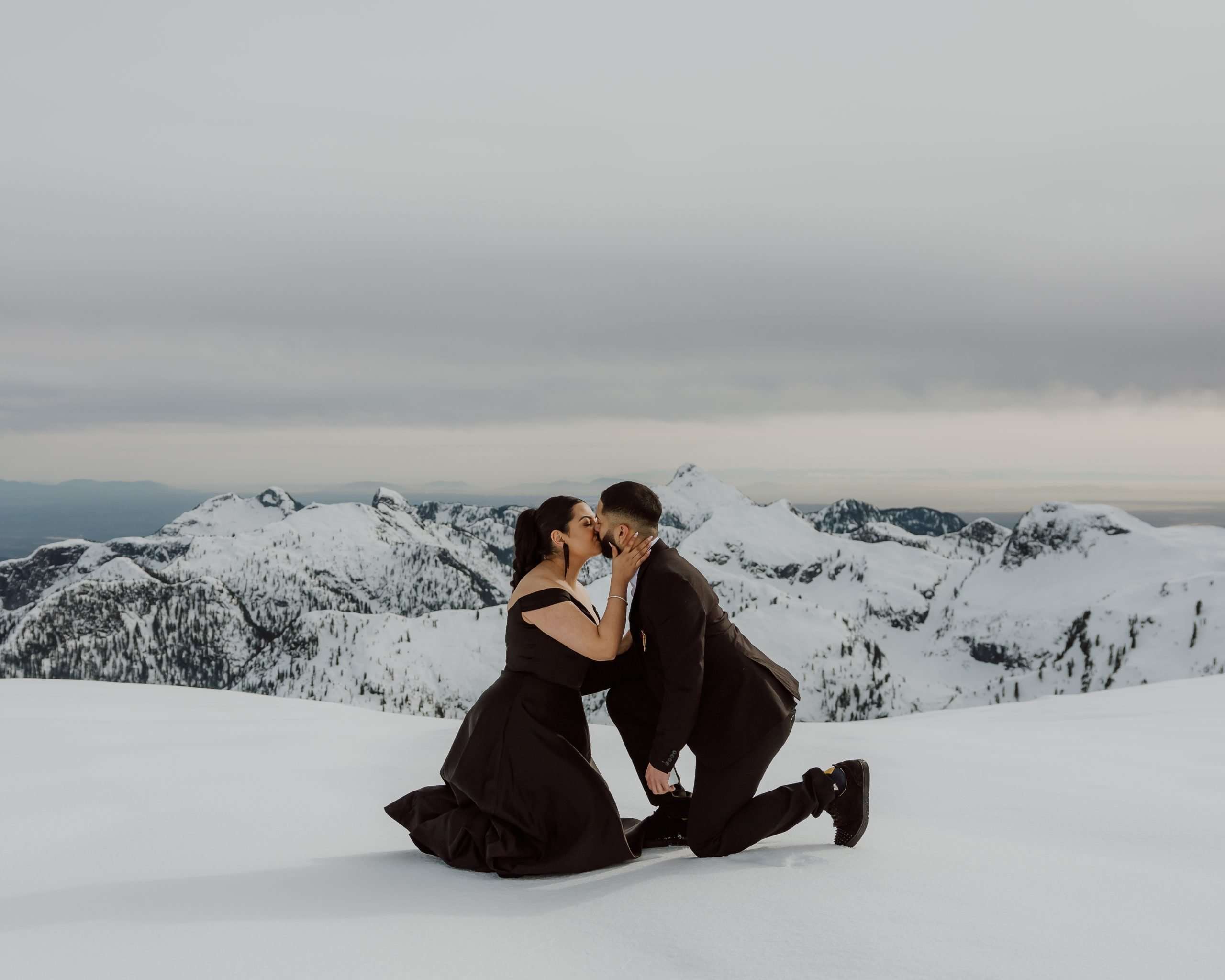 Lavish and Snowy Mountaintop Proposal