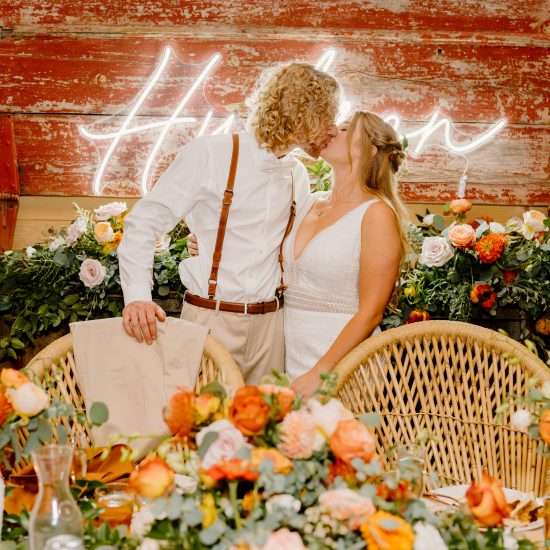 Rustic and Dusty Orange Ranch Wedding