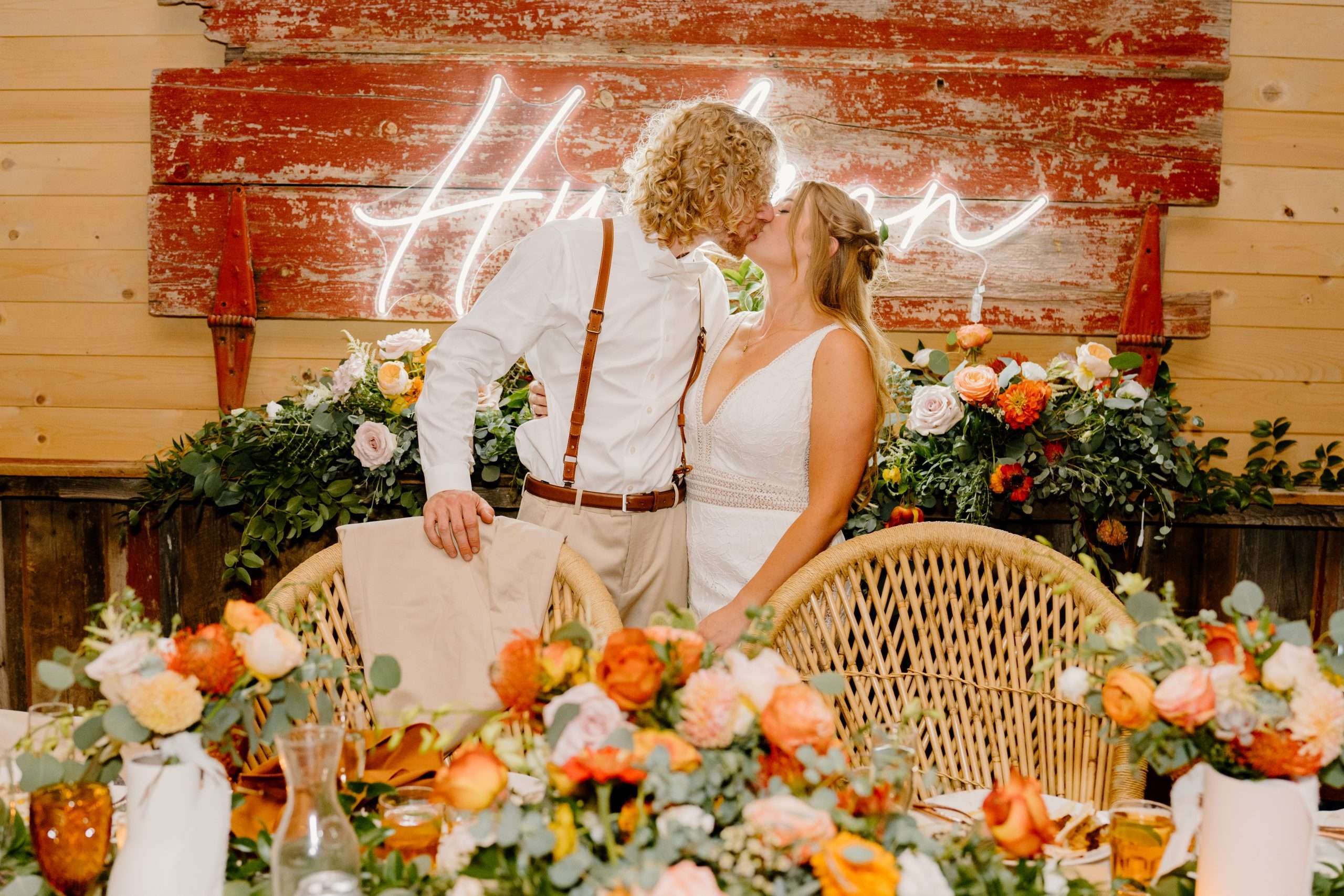 Rustic and Dusty Orange Ranch Wedding