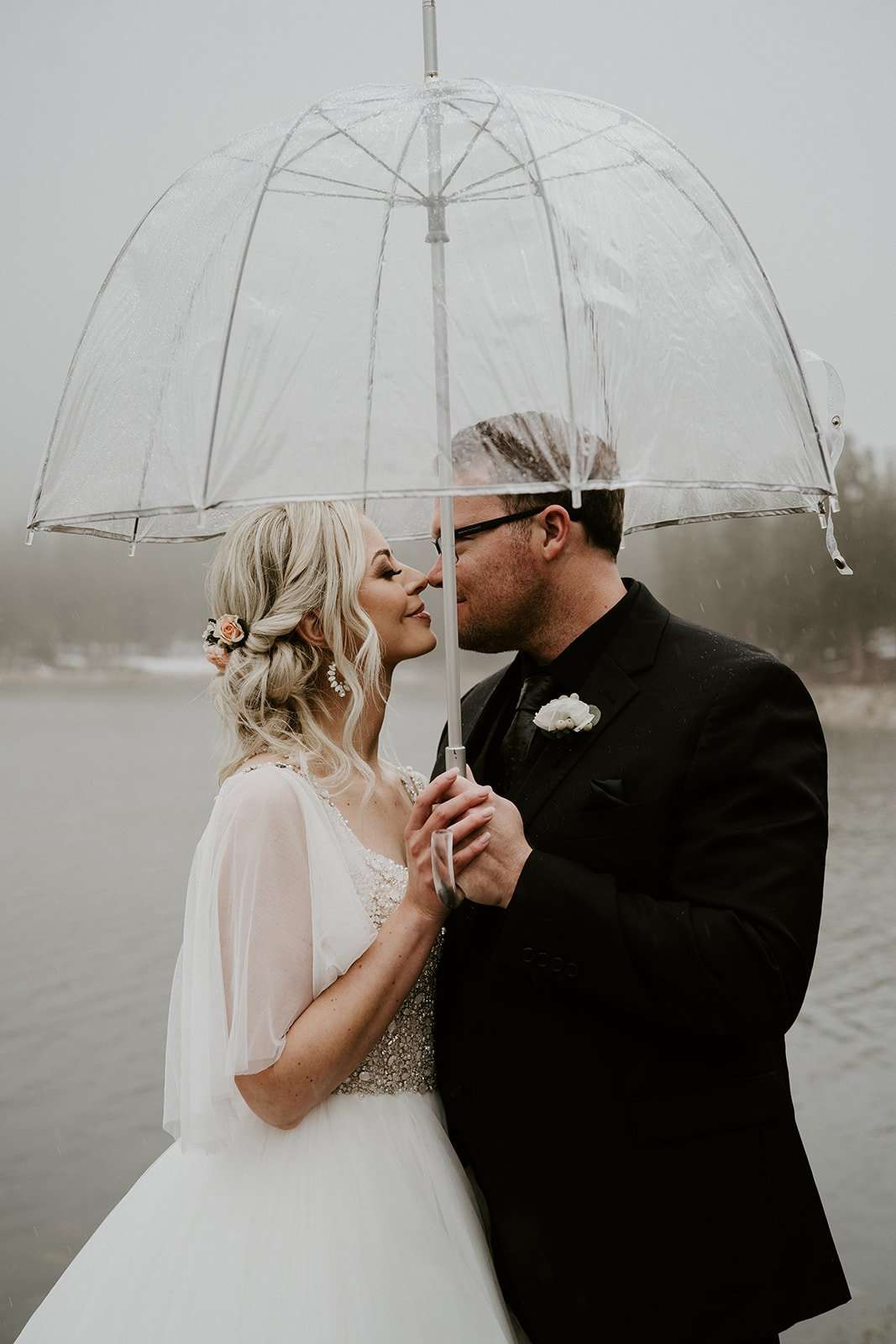 Rainy Fairytale Wedding with Pops of Pink