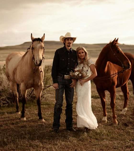 Wild West Bridal Session with Horses