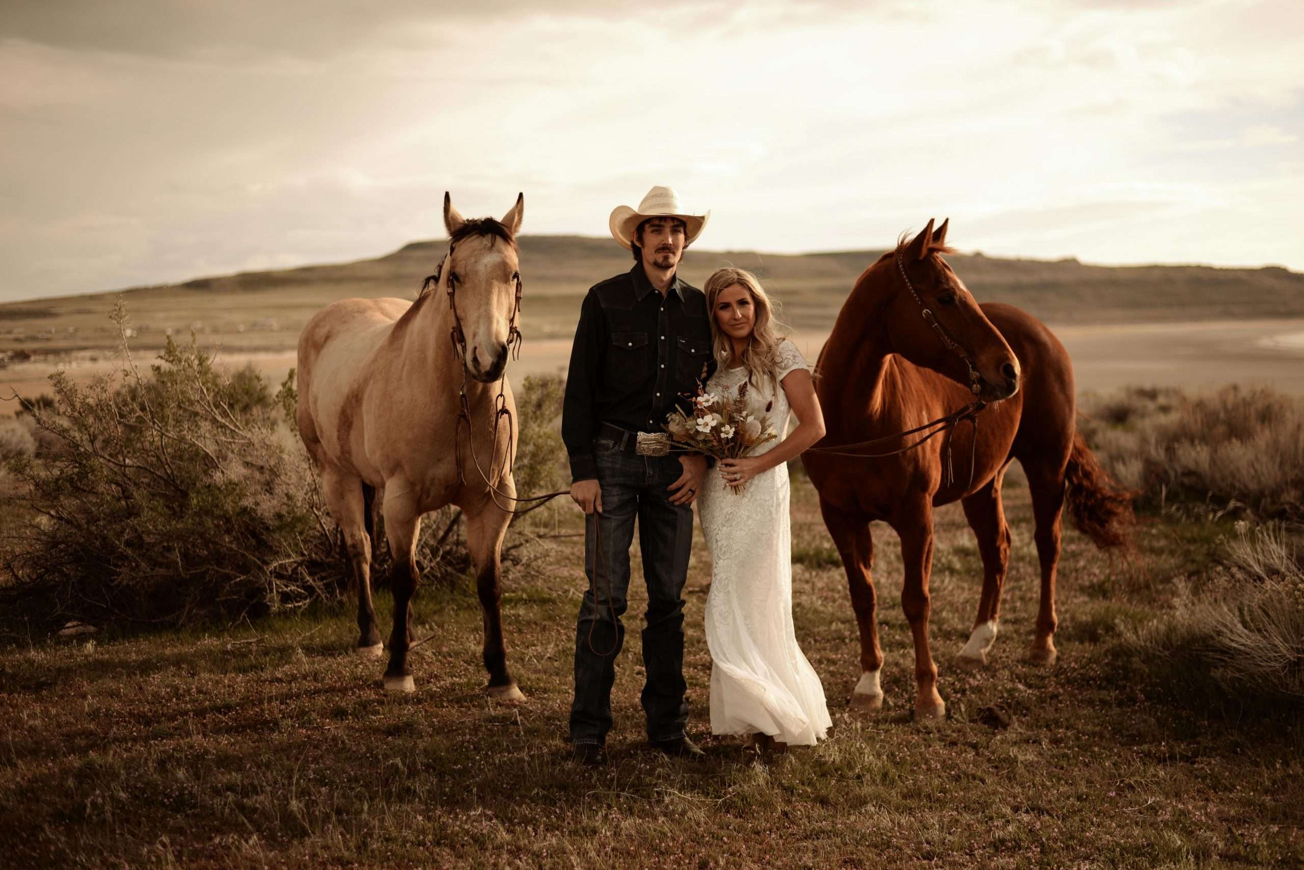 Wild West Bridal Session with Horses