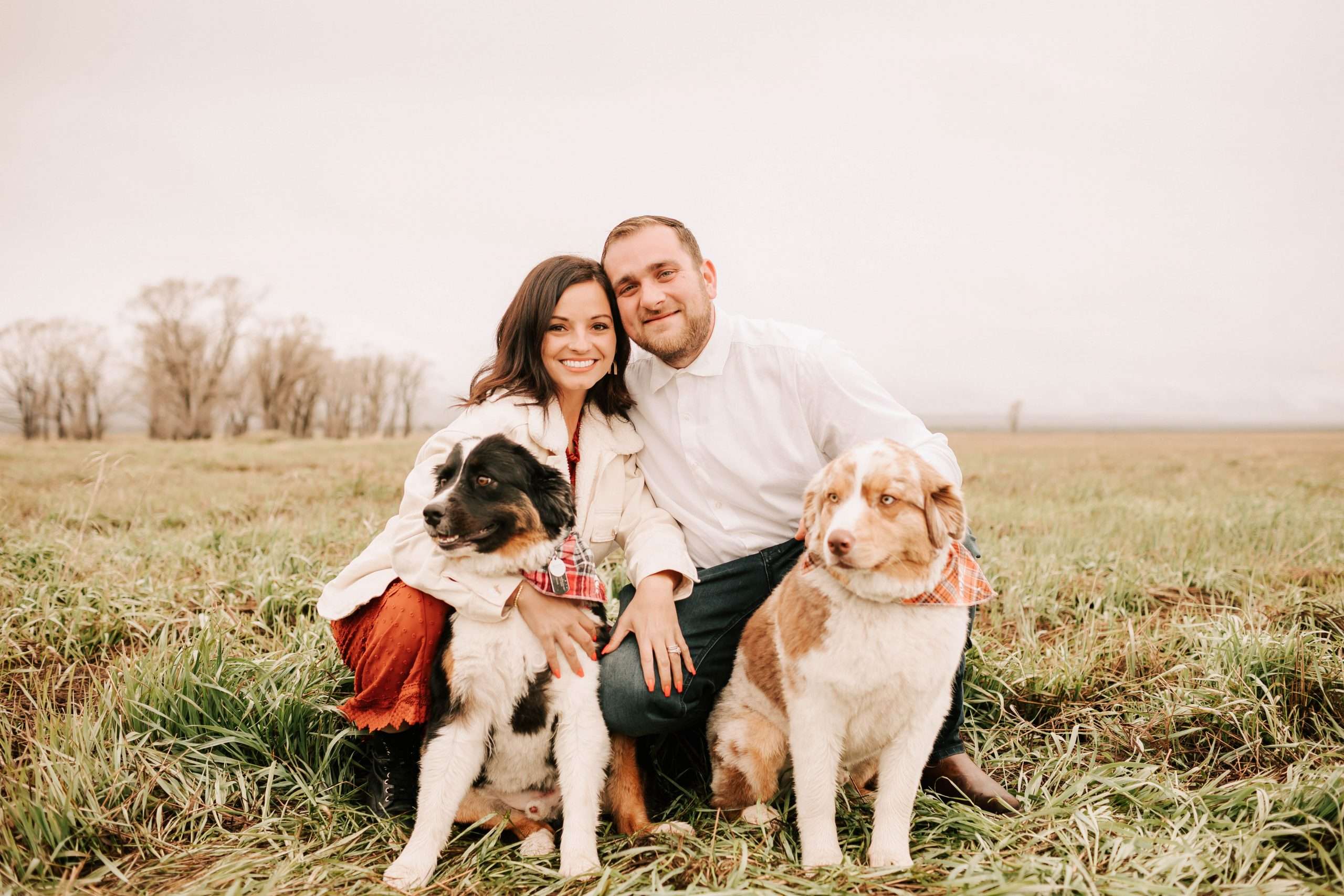Sweet Wyoming Engagement Session With Dogs