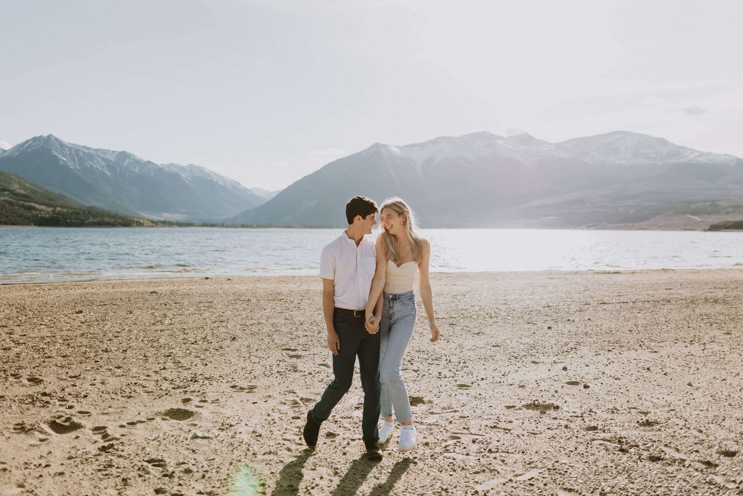 Playful and Idyllic Twin Lakes Engagement Session
