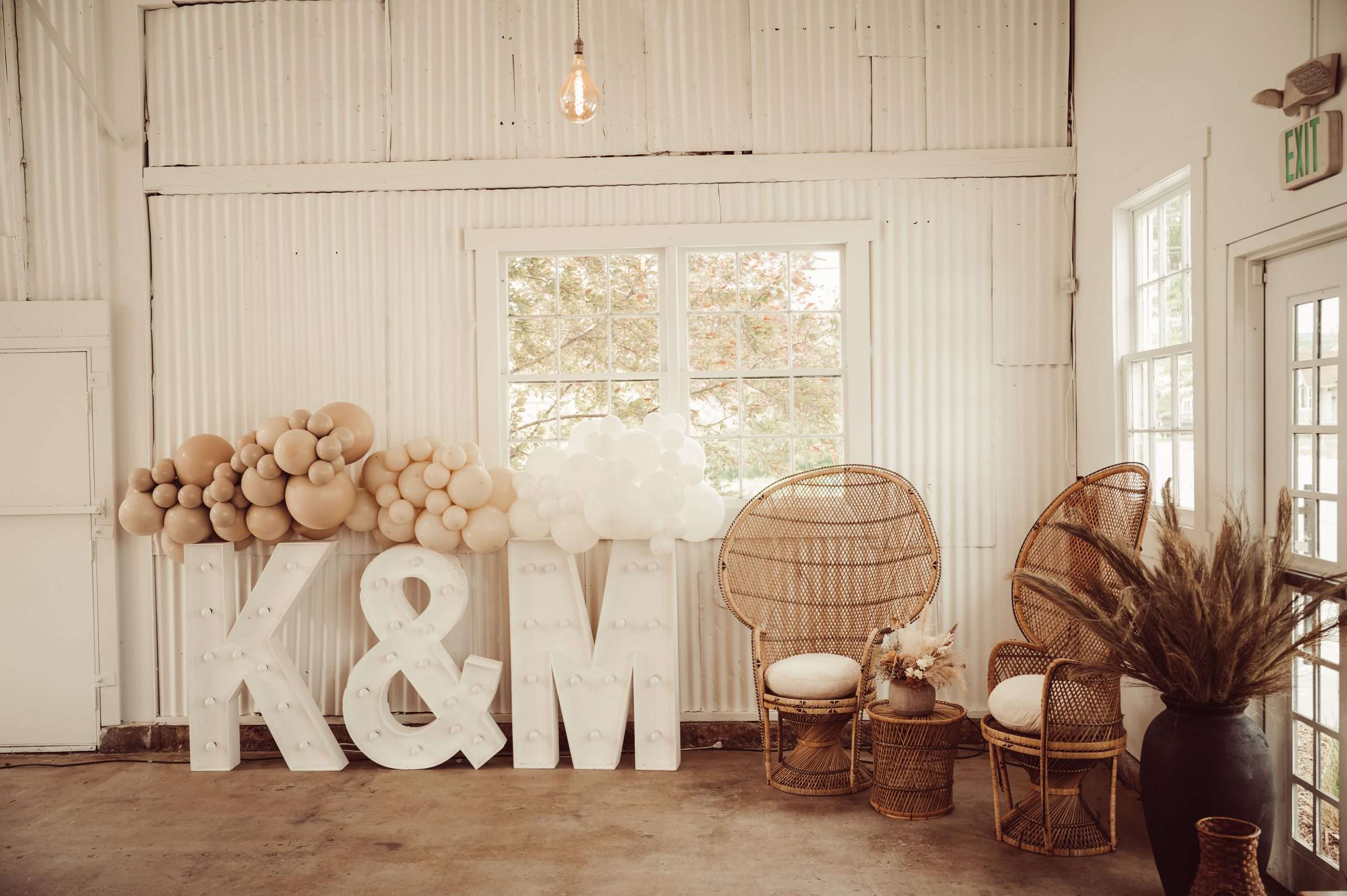 A Neutral and Fun Reception with Bohemian Flair