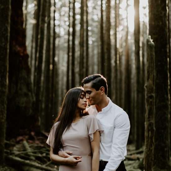 Moody and Scenic Engagement Photos in British Columbia