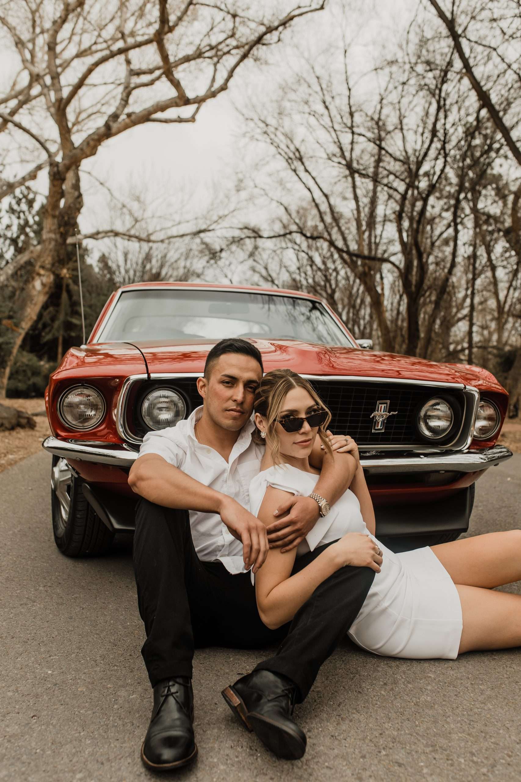 Vintage Glam Engagement Photos in New Mexico