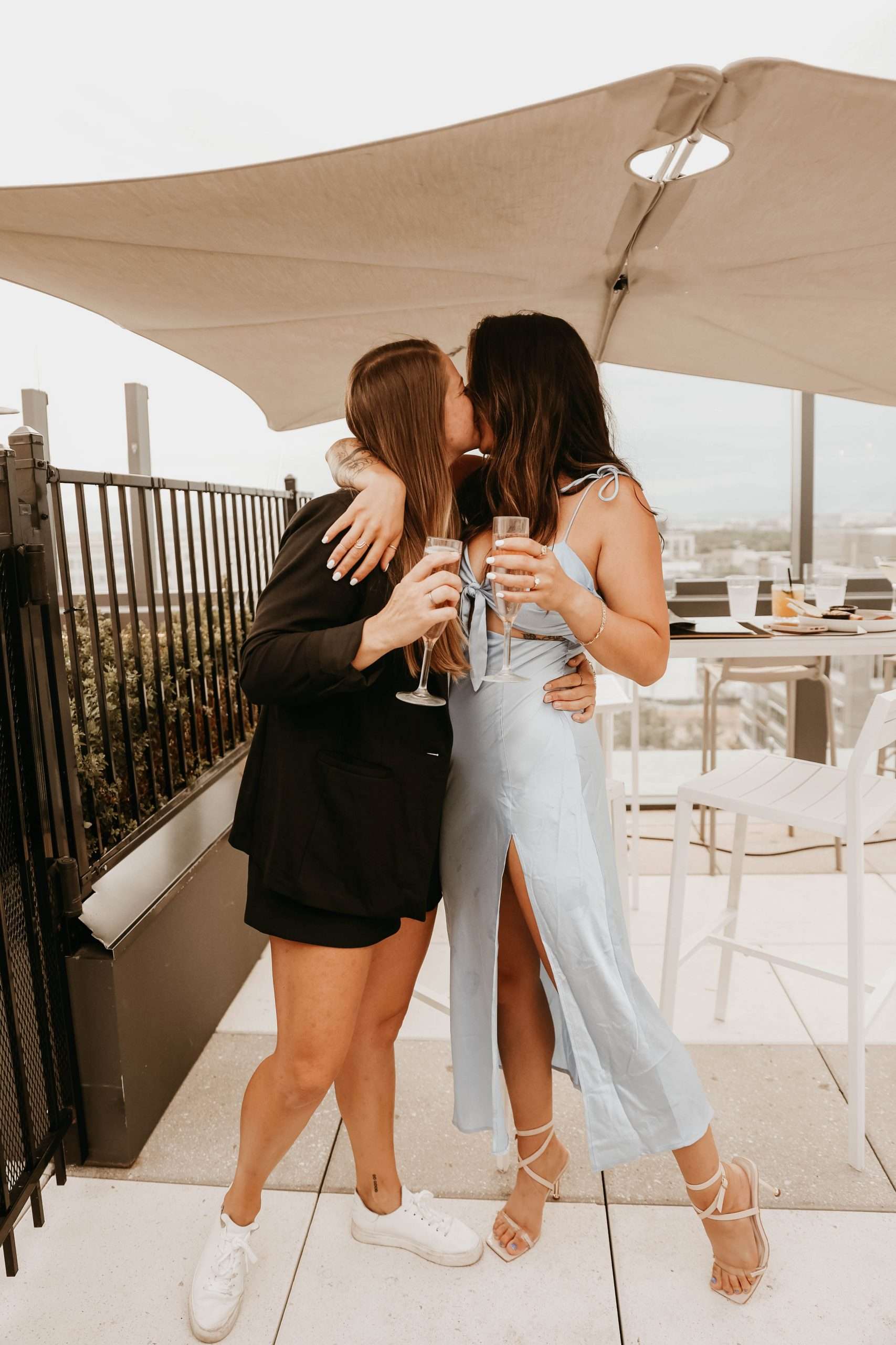 Romantic Rooftop Proposal in Downtown Denver