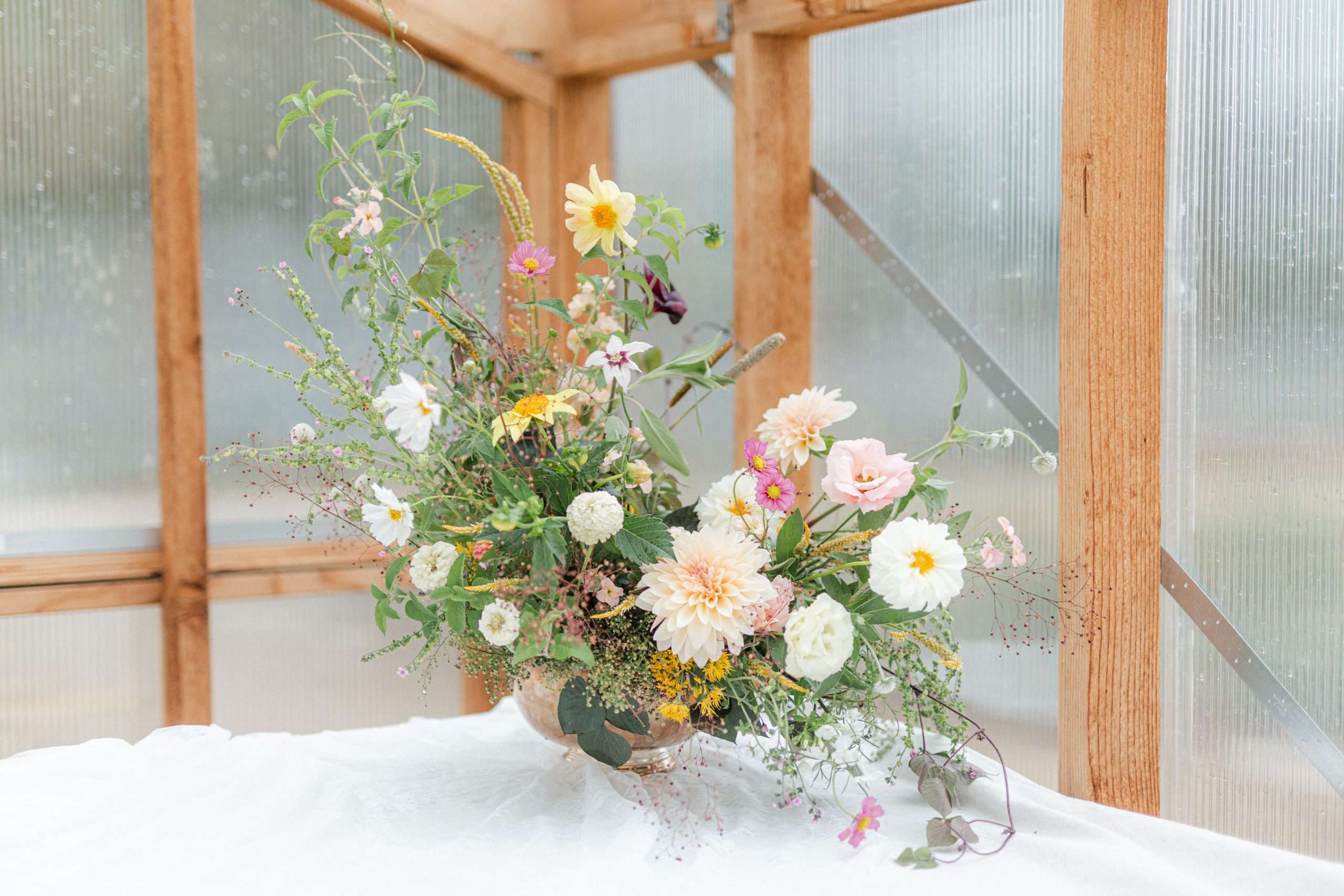 Earthy and Organic Flower Farm Styled Shoot