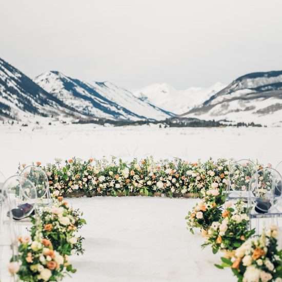 Snowy Winter Garden Inspired Wedding