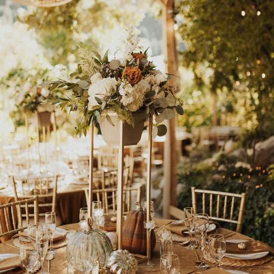 Rich Autumn Wedding Adorned with Pumpkins