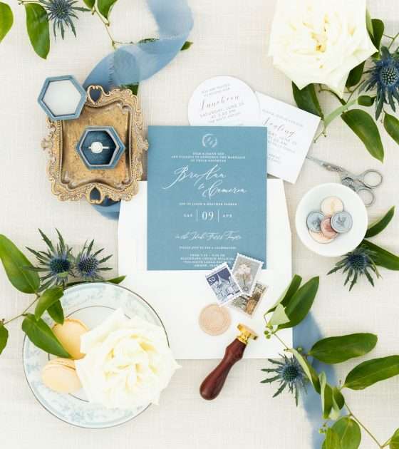 Country Charm Styled Shoot with Dusty Blue Hues