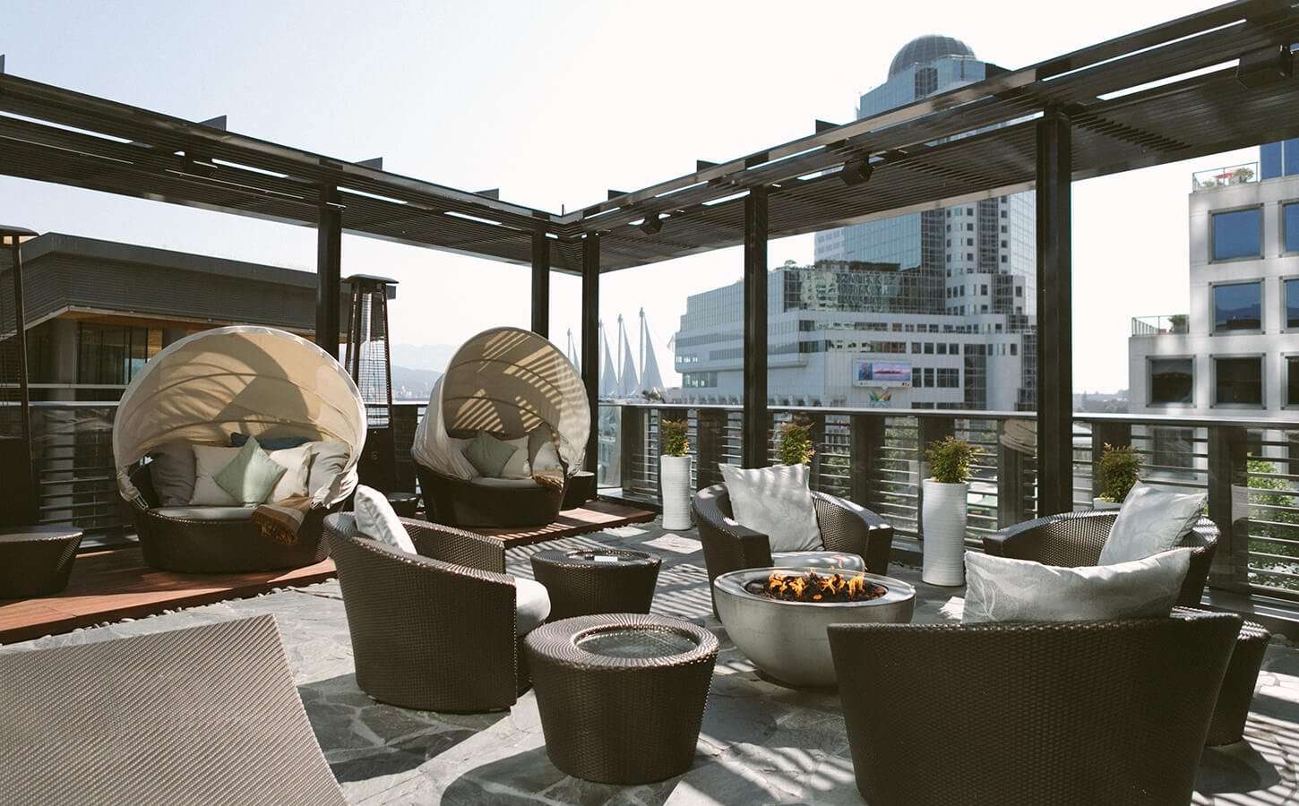 rooftop outdoor spa