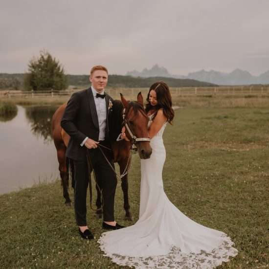 Western Wyoming Wedding with Colorful Details