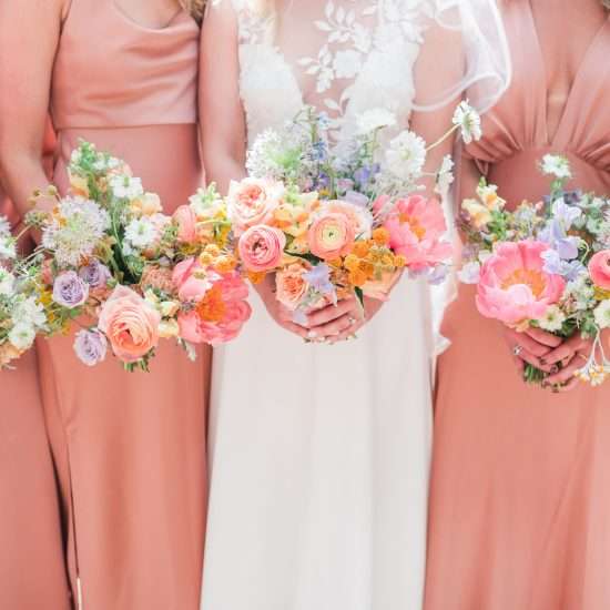 Pretty in Peach Taos Wedding